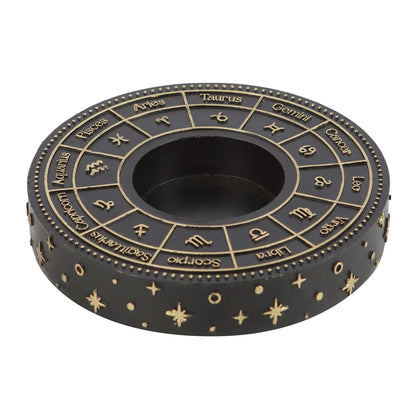 Astrology Wheel Tealight Candle Holder