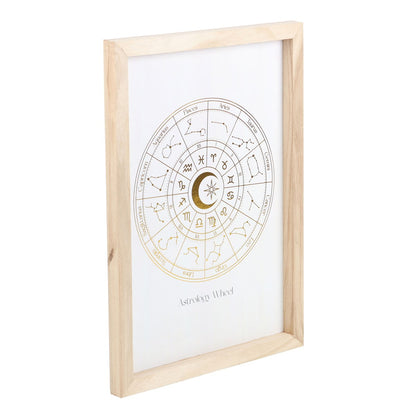 Off White Astrology Wheel Framed Art Print