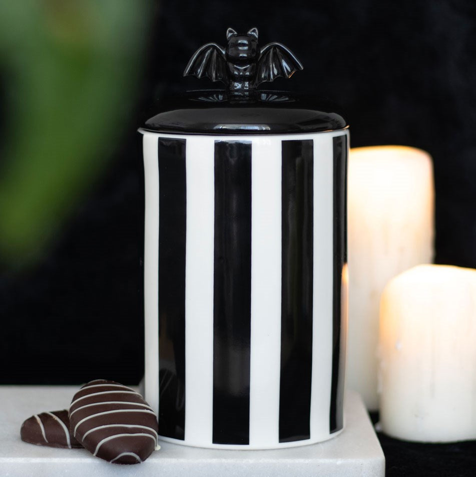 Striped Bat Storage Jar