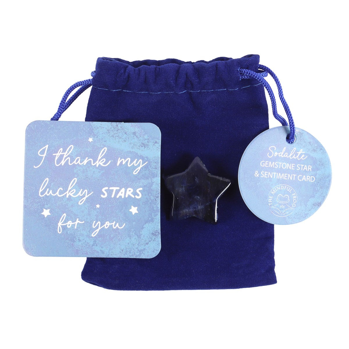 Lucky Stars Lucky Sodalite Crystal Star in a Bag