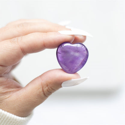 You Are Special to Me Amethyst Crystal Heart in a Bag