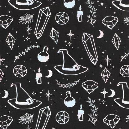 Crystal Witch Print Polycotton Tote Bag