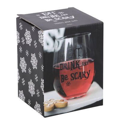 Drink & Be Scary Stemless Wine Glass