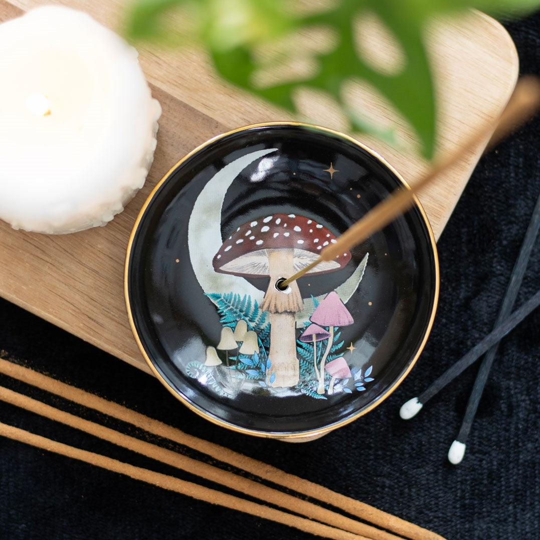 Forest Mushroom Incense Plate