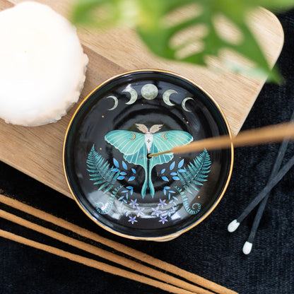 Luna Moth Incense Plate