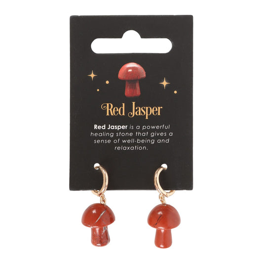 Red Jasper Mushroom Earrings