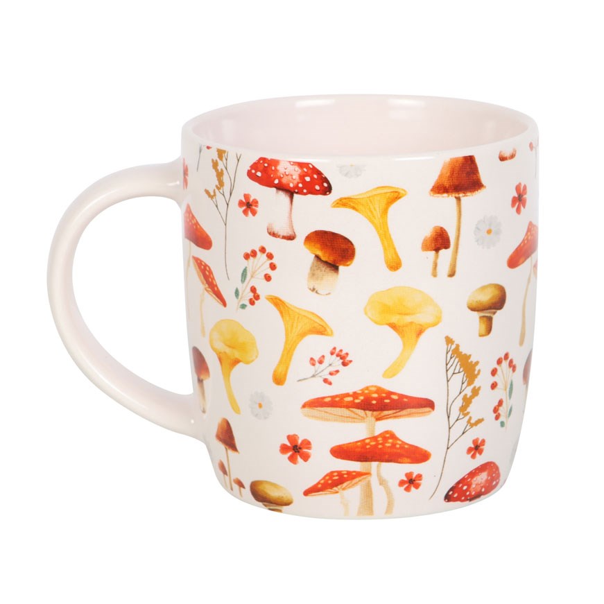 Mushroom Print Ceramic Mug