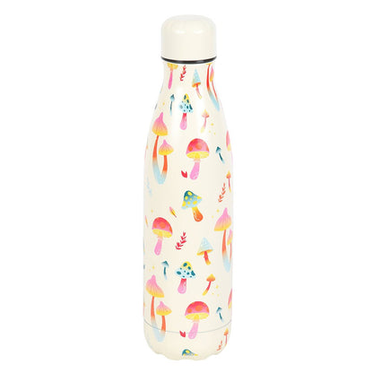 Funky Fungi Mushroom Print Metal Water Bottle