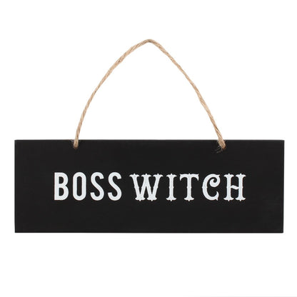 Boss Witch - Wooden Hanging Sign