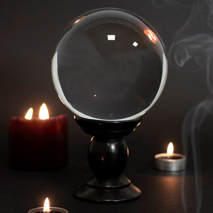 Clear Crystal Ball on Stand (Large)