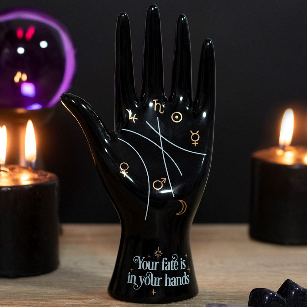 Black Ceramic Palmistry Hand