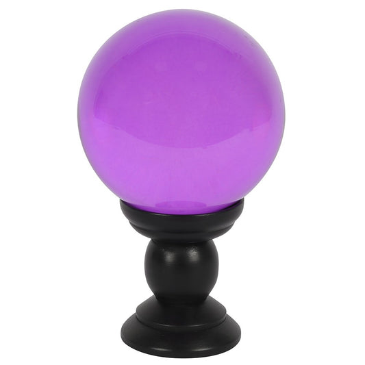 Purple Crystal Ball on Stand (Large)