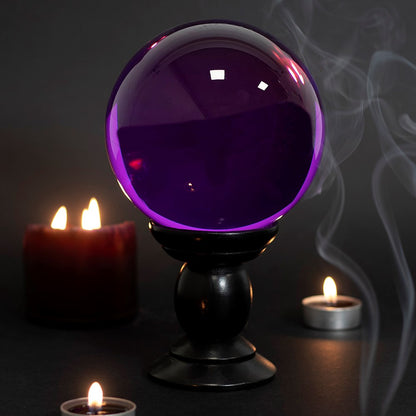 Purple Crystal Ball on Stand (Large)