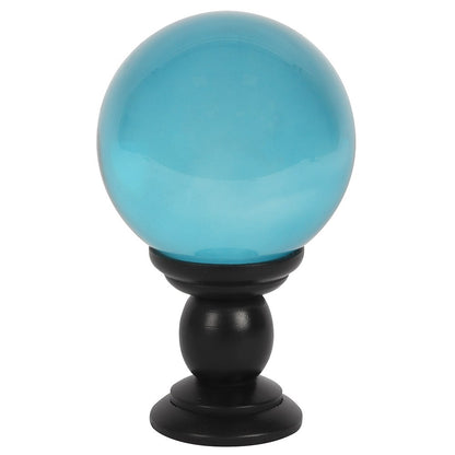 Teal Crystal Ball on Stand (Large)