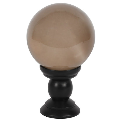 Smoke Grey Crystal Ball on Stand (Large)