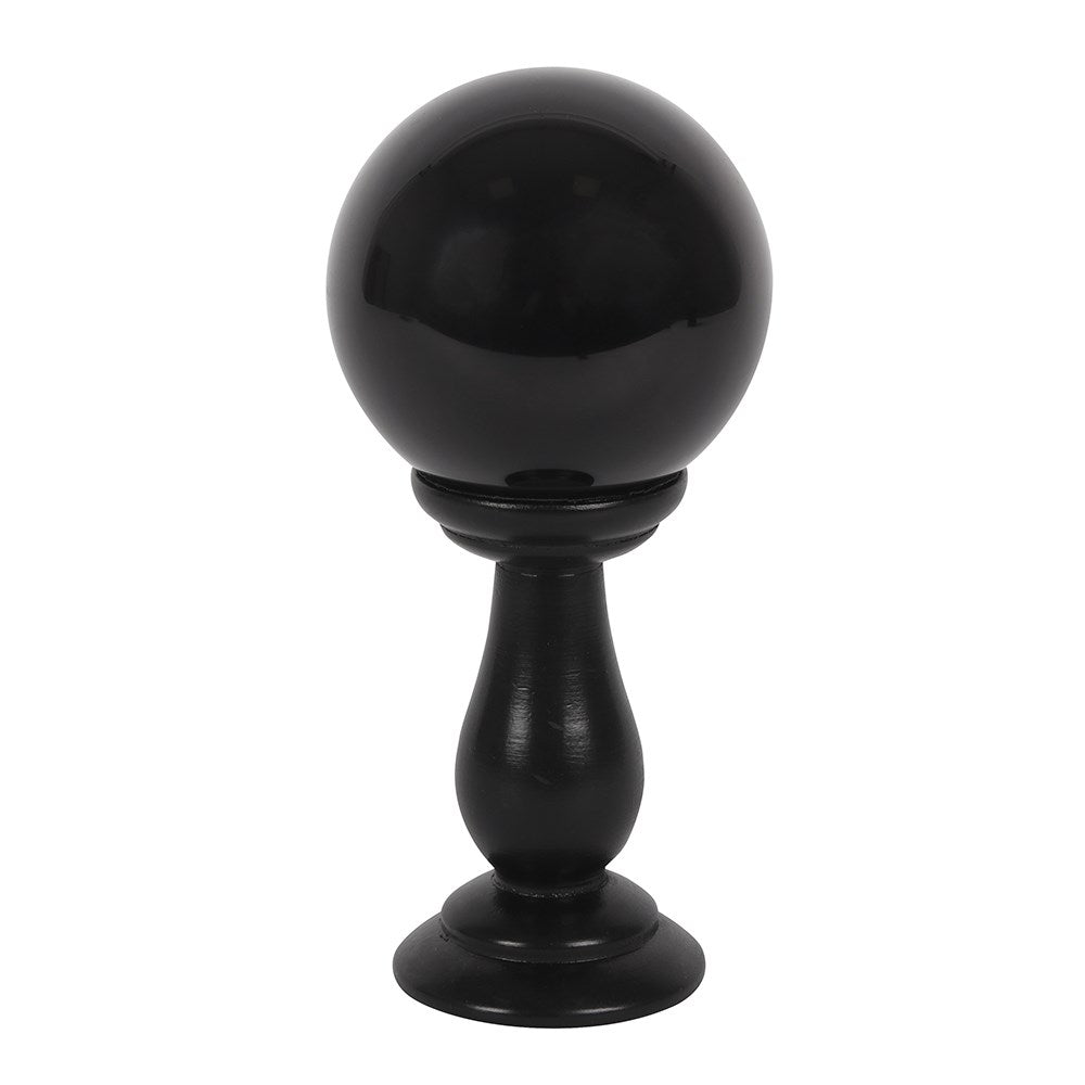 Black Crystal Ball on Stand (Small)