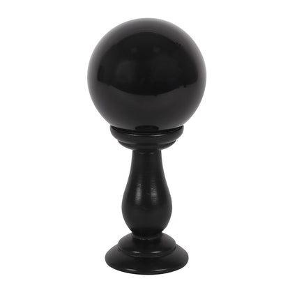 Black Crystal Ball on Stand (Small)