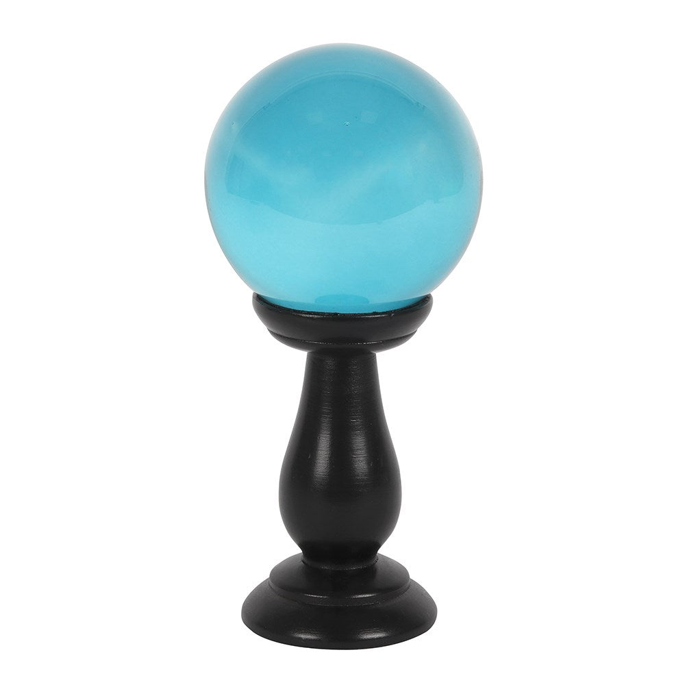 Teal Crystal Ball on Stand (Small)