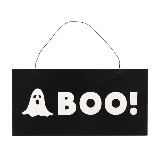 Boo! Ghost Hanging Sign