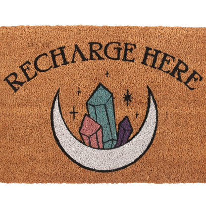 Recharge Here Crystal Doormat