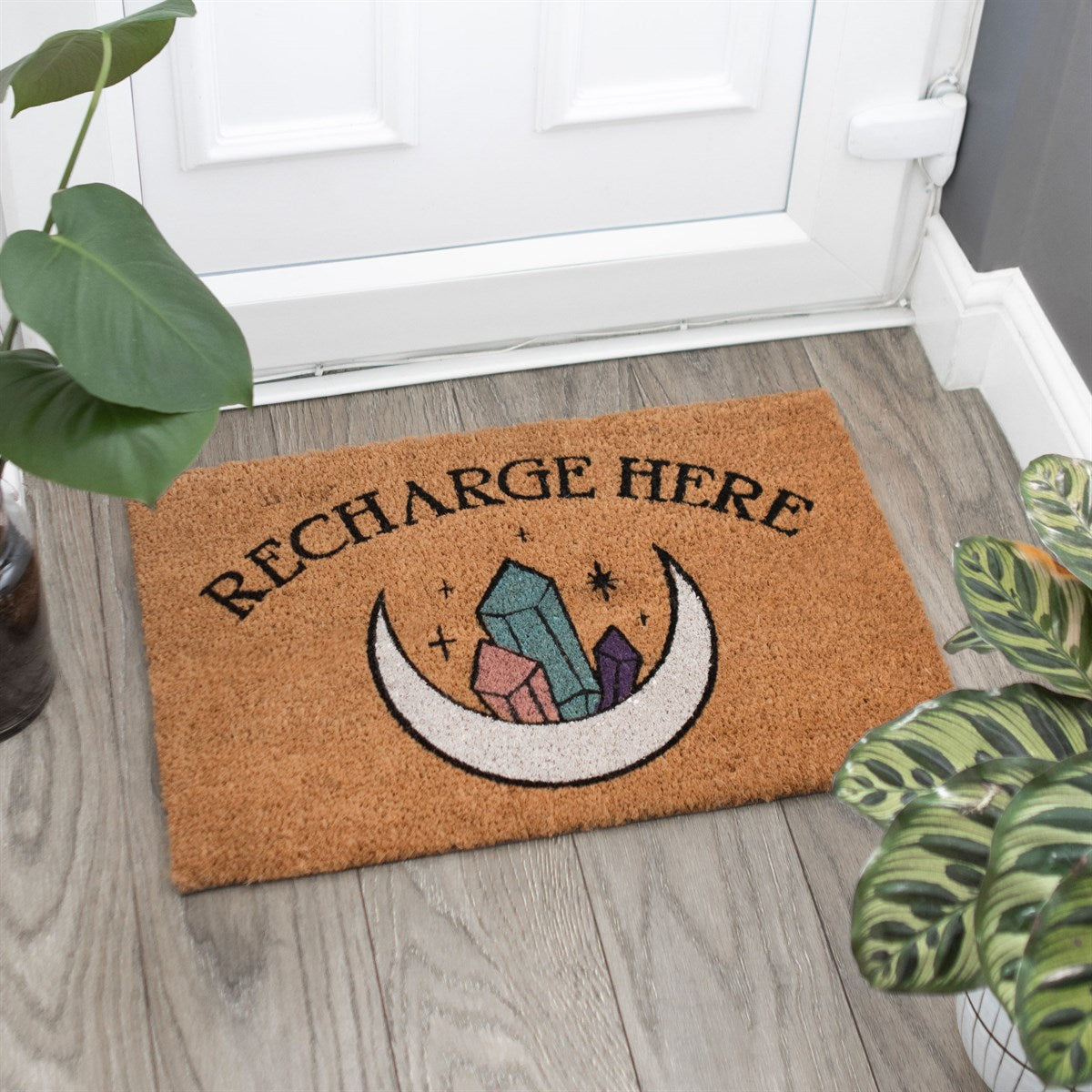 Recharge Here Crystal Doormat