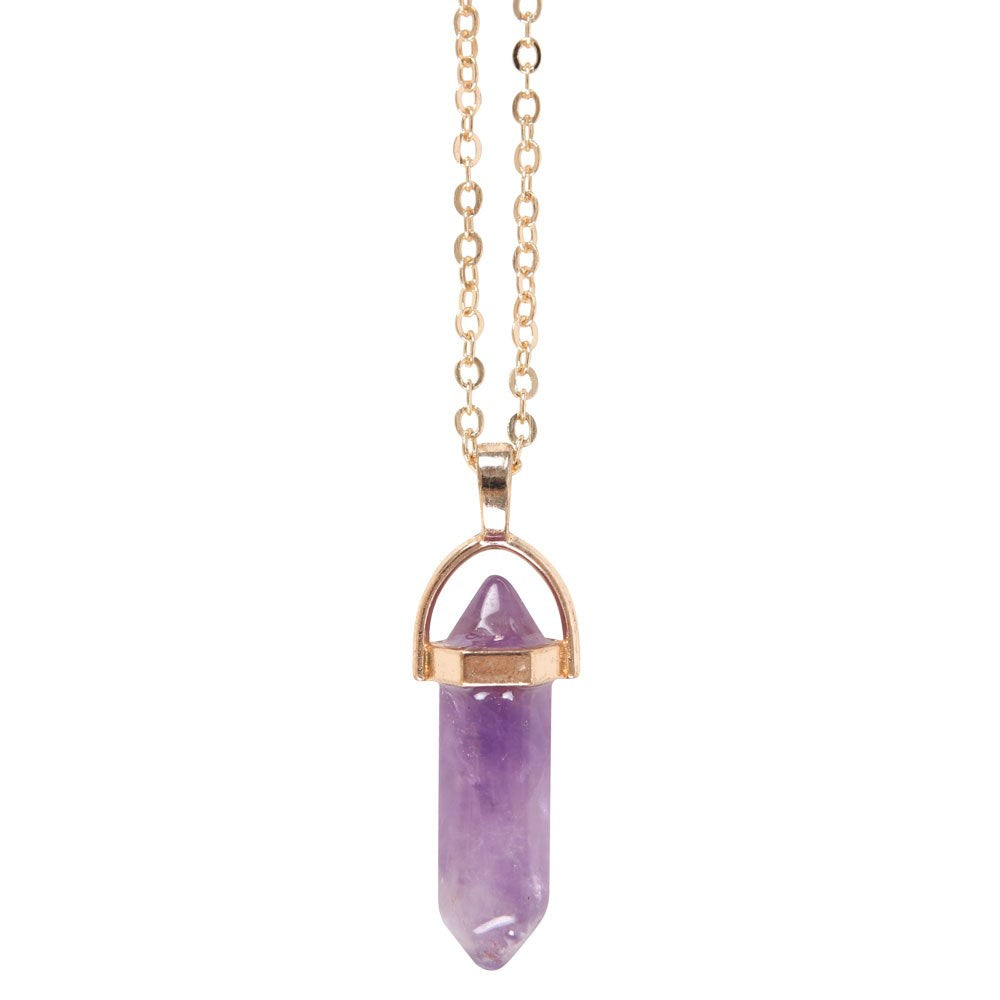 Amethyst Crystal Necklace Card