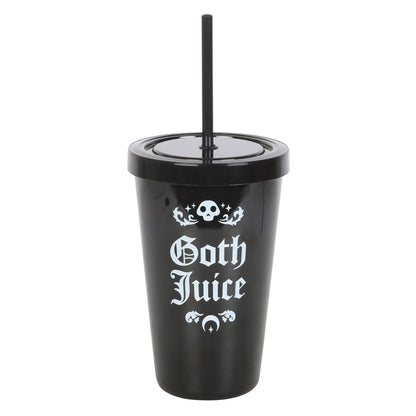 Goth Juice Tumbler with Straw