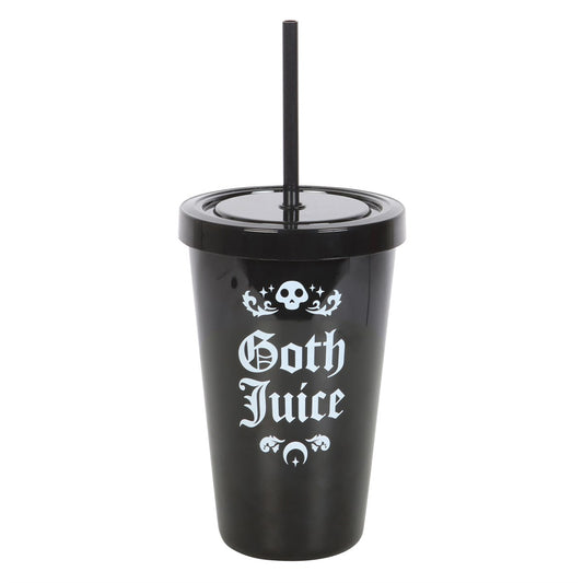 Goth Juice Tumbler with Straw