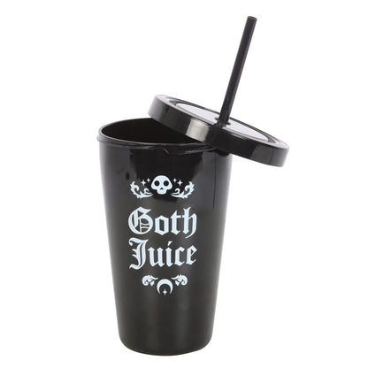 Goth Juice Tumbler with Straw