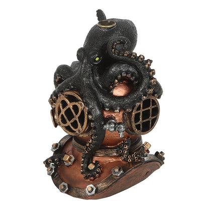 Kraken on Diver's Helmet Backflow Incense Burner