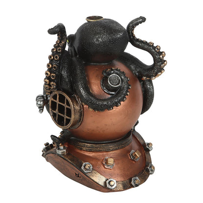 Kraken on Diver's Helmet Backflow Incense Burner