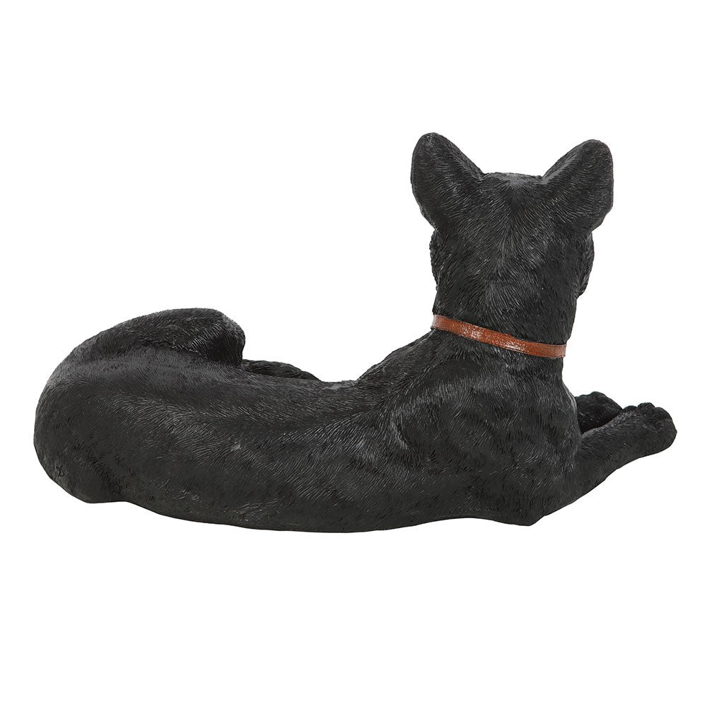 Laying Black Cat Figurine