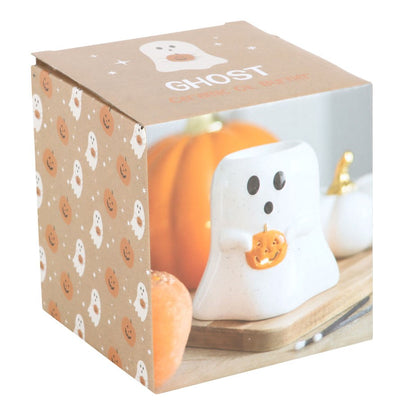 Ghost Shaped Oil Burner with Pumpkin