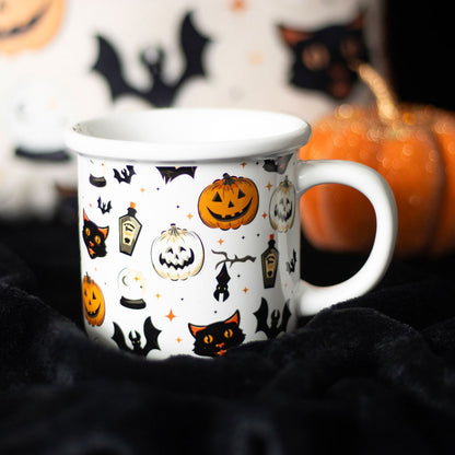 Spooky Cat & Pumpkin Mug