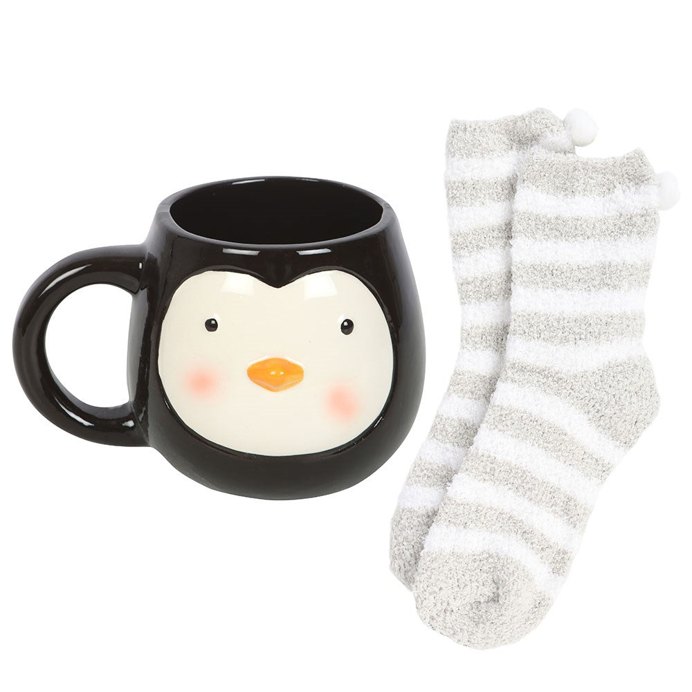 Penguin Mug and Socks Set