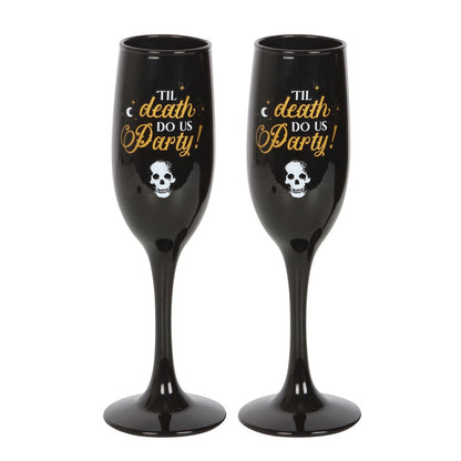 Champagne Flute Set - Til Death Do Us Party