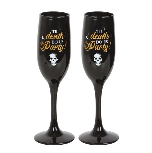 Champagne Flute Set - Til Death Do Us Party