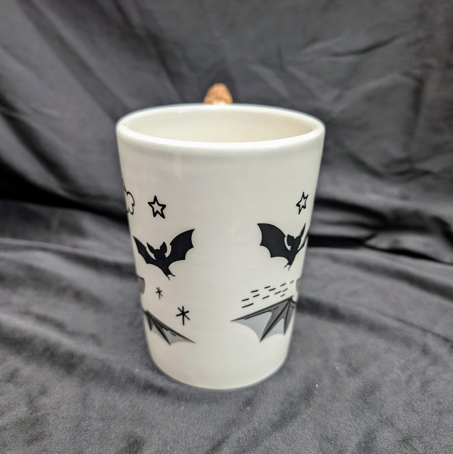 Bat Ceramic Shaped Handle Mug