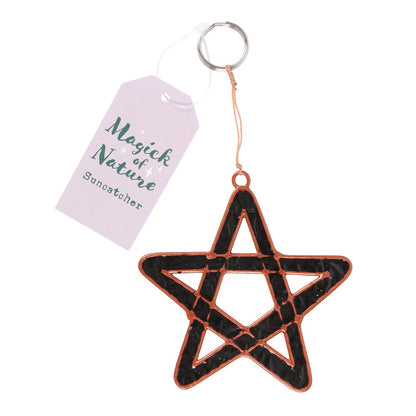 Black Pentagram Suncatcher