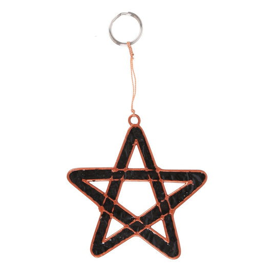 Black Pentagram Suncatcher