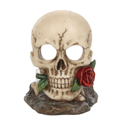 Skull & Rose Tea Light Holder