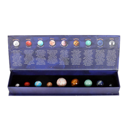 Solar System Gemstone Crystal Sphere Set