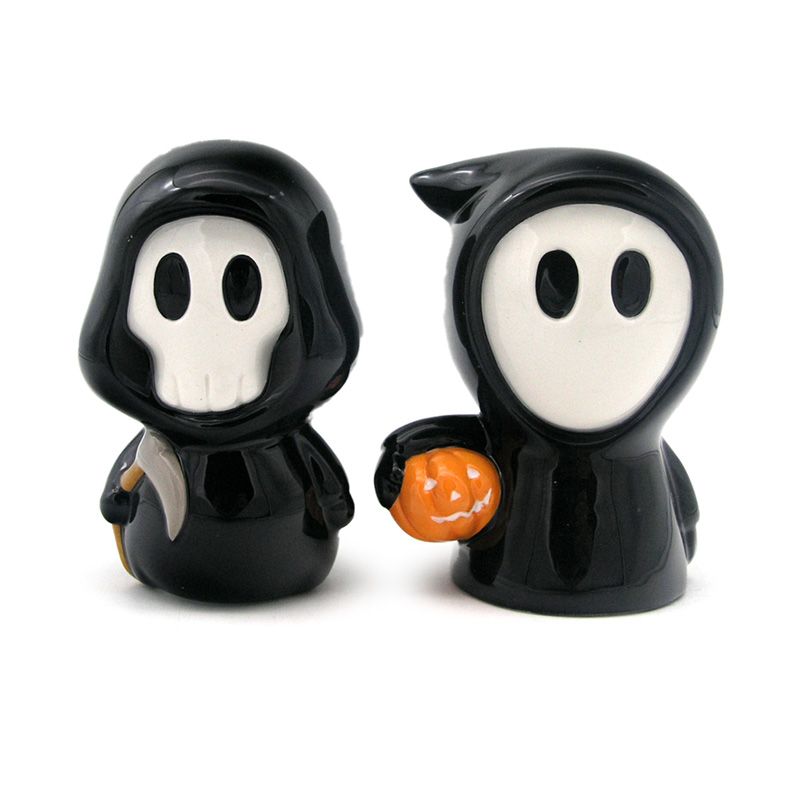 Skull Boy & Ghost Boy Ceramic Salt & Pepper Set