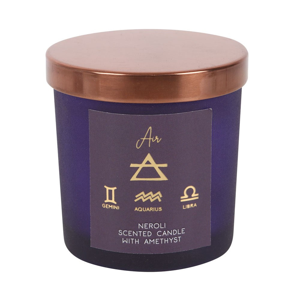 Air Element Neroli Amethyst Crystal Chip Candle