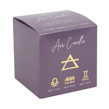 Air Element Neroli Amethyst Crystal Chip Candle