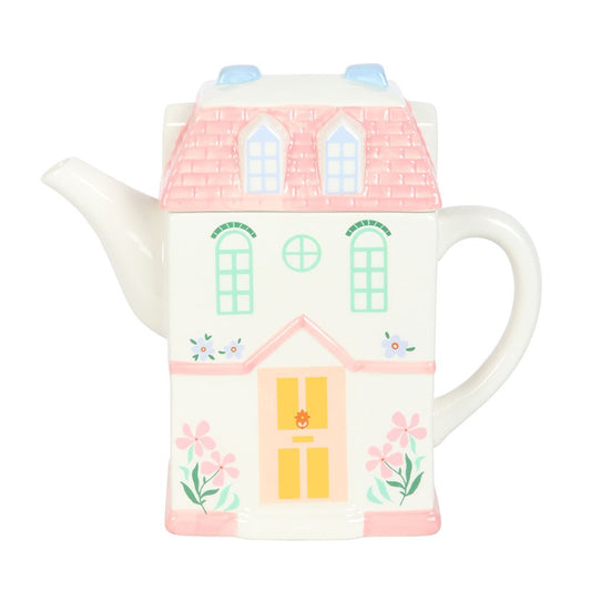 Pastel House Shaped Teapot