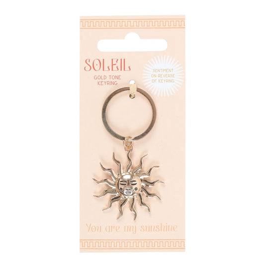 Gold Sun Keyring