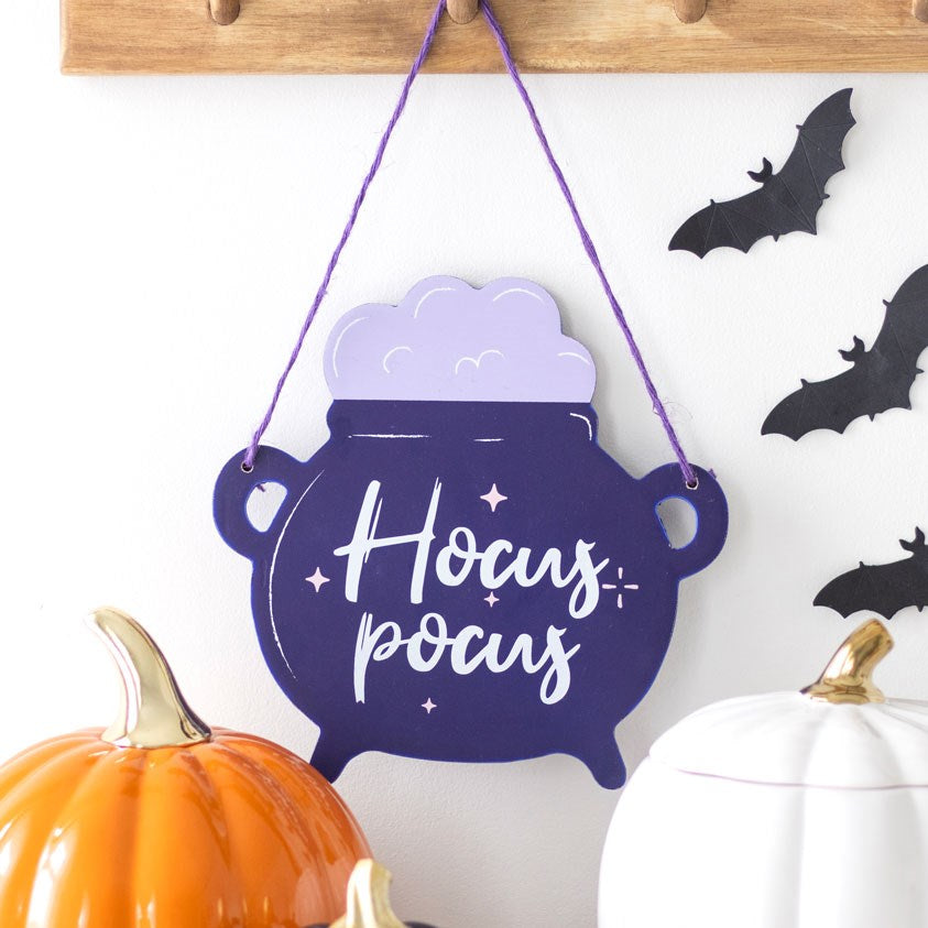 Hocus Pocus Cauldron Sign