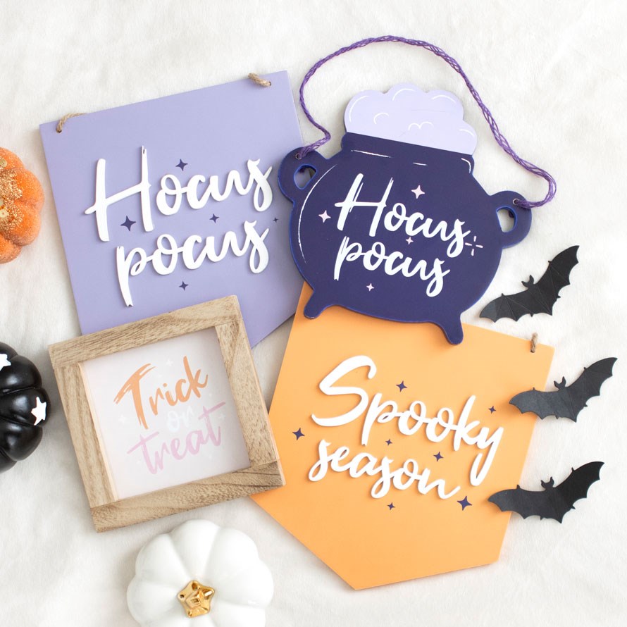 Hocus Pocus Cauldron Sign