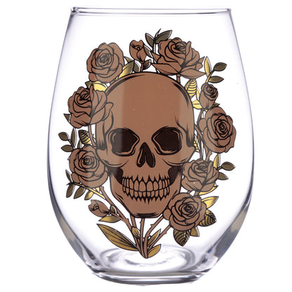 Skulls & Roses Glass Tumbler Set of 2